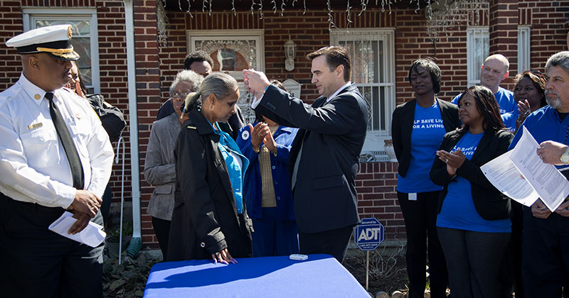 ADT Customer Monica Barksdale was alone in her Baltimore home when she suffered a seizure and severely bit her tongue