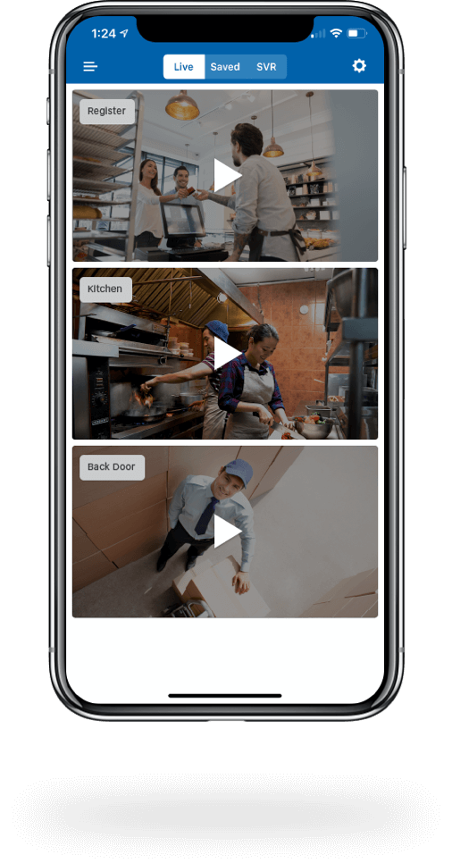 Video monitoring of restaurant